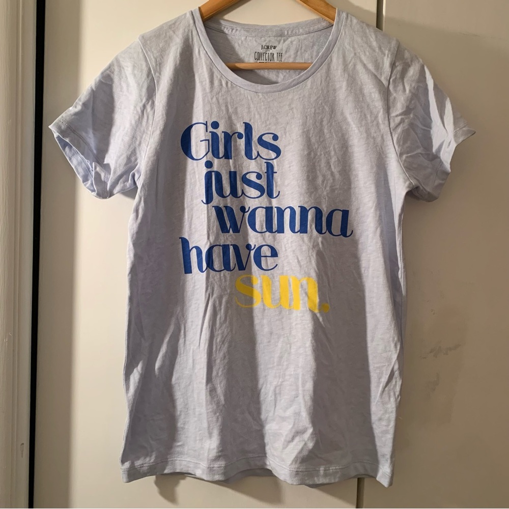 J. Crew graphic collector’s tee “Girls just wanna have sun”